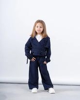 Pinstripe Cropped Trench Jacket - Venti