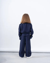 Pinstripe Cropped Trench Jacket - Venti