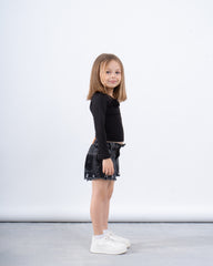 One-Shoulder Flower Detail Top