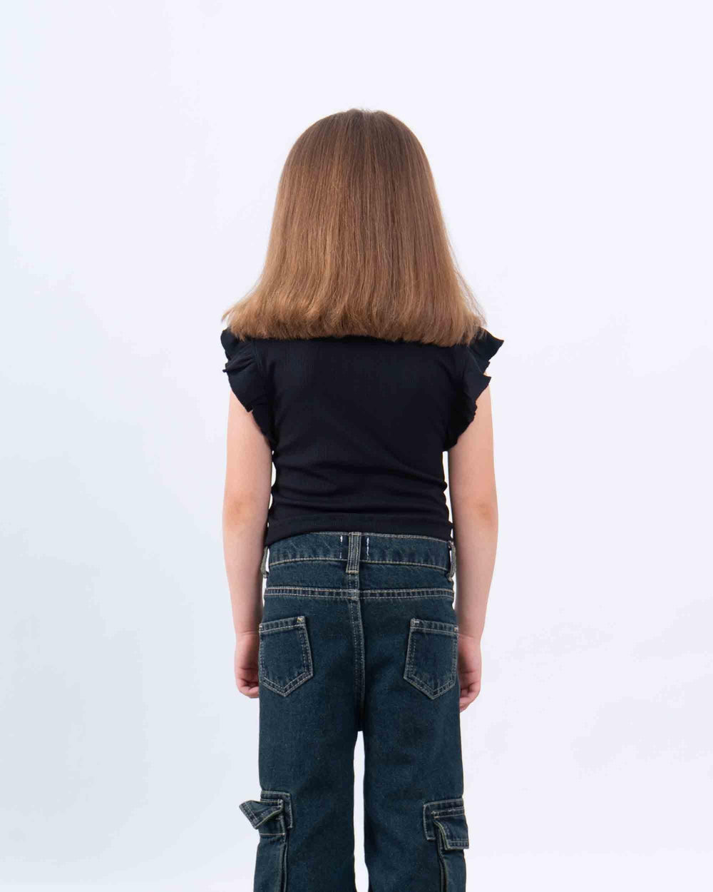 Ruffle Sleeve Ribbed Top - Venti