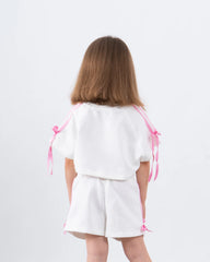 Ribbon-Detail Cropped Top - Venti