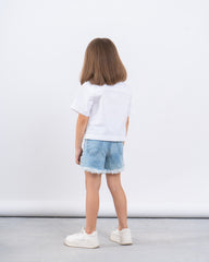 Button-Up Shirt With Embroidered Shoulders