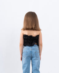 Ruffled Halter Crop Top