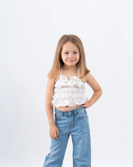 Ruffled Halter Crop Top - Venti