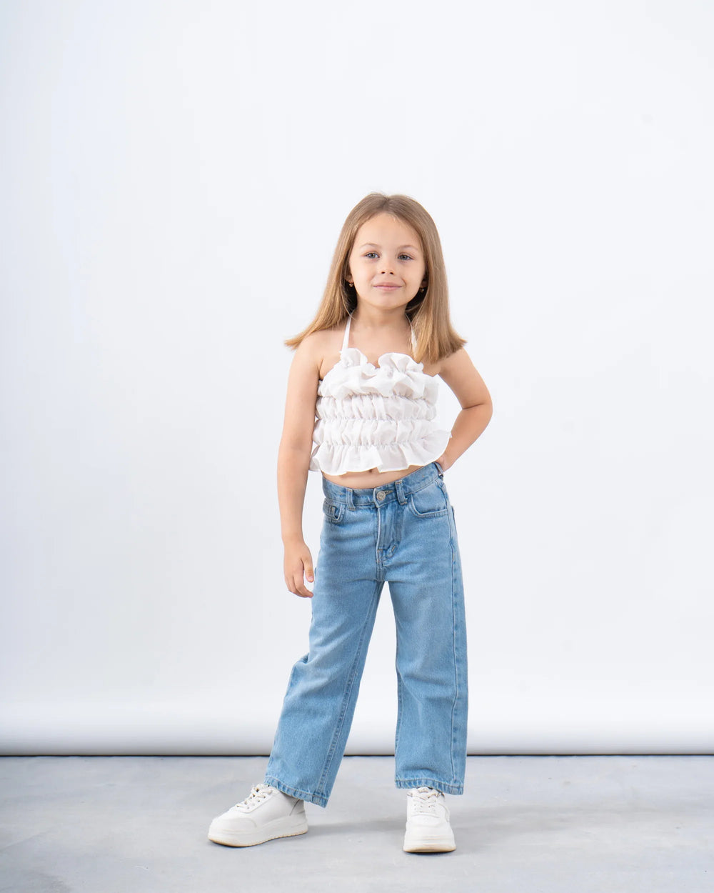 Ruffled Halter Crop Top - Venti