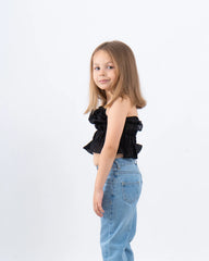 Ruffled Halter Crop Top - Venti