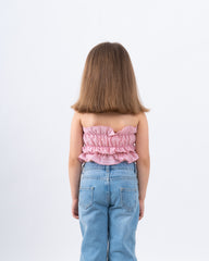 Ruffled Halter Crop Top