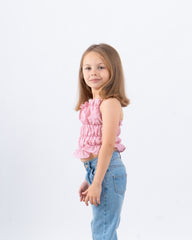 Ruffled Halter Crop Top