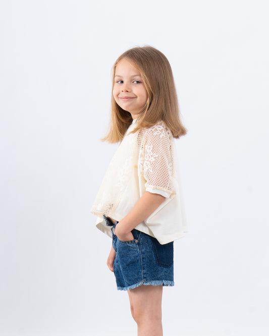 Lace Relaxed-Fit Top