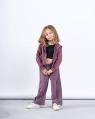 Acid-Wash Cropped Hoodie - Venti