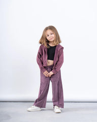 Acid-Wash Cropped Hoodie - Venti