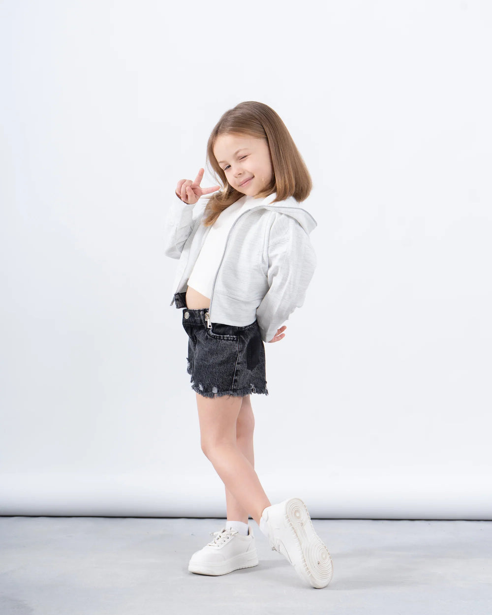 Zip-Up Glitter Hoodie - Venti