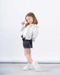 Zip-Up Glitter Hoodie