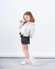 Zip-Up Glitter Hoodie - Venti