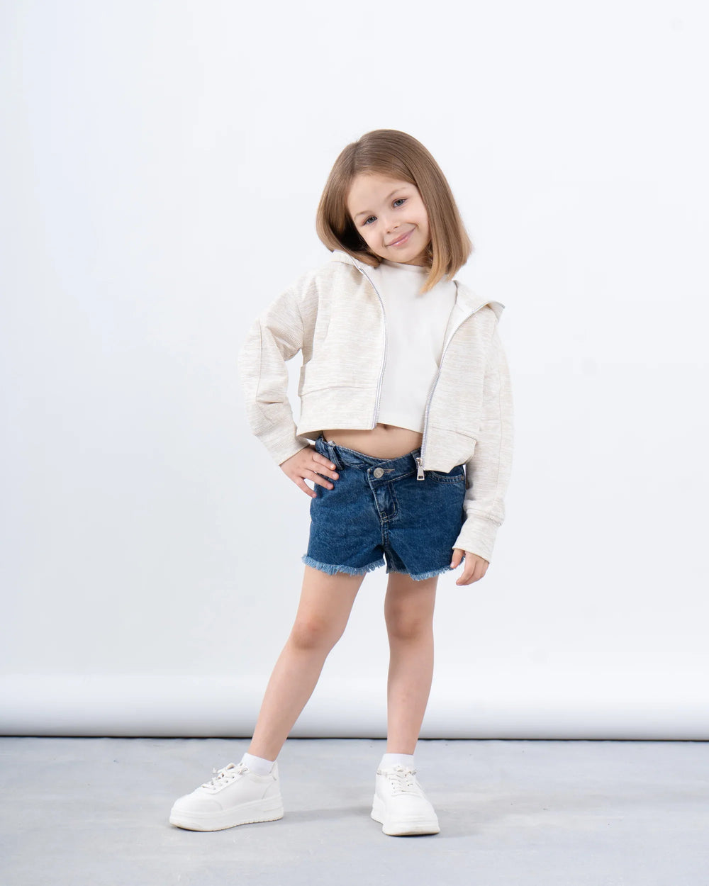 Zip-Up Glitter Hoodie - Venti