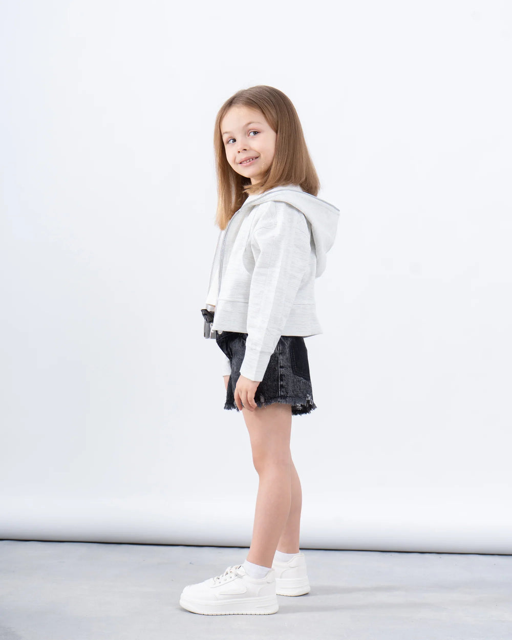 Zip-Up Glitter Hoodie - Venti