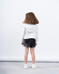 Zip-Up Glitter Hoodie