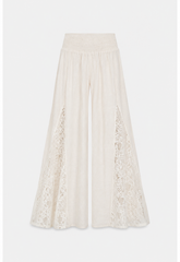 Women Linen & Lace detail pants