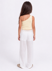 Open Work Linen Pants