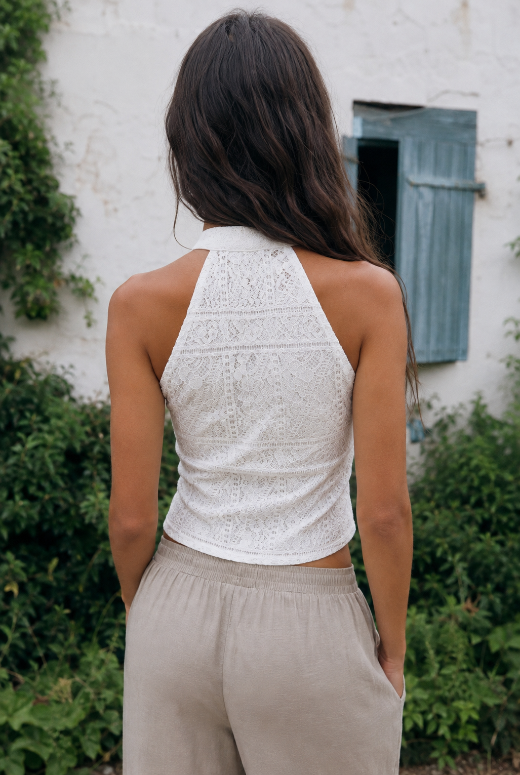 Women lace Chinese vest