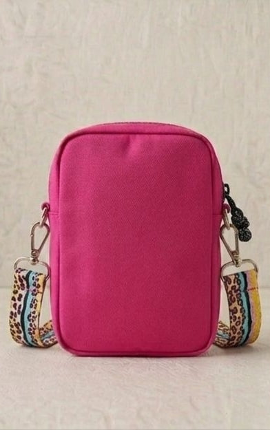 Pink/Black Cross Body Bags