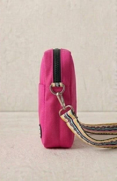 Pink/Black Cross Body Bags