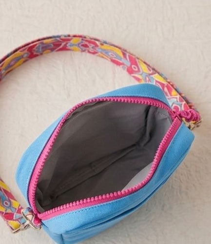 Blue/Pink Cross Body Bags