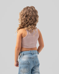 Metallic Rib Top
