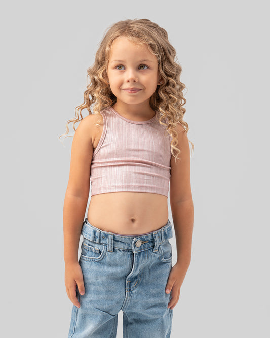 Metallic Rib Top
