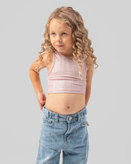 Metallic Rib Top