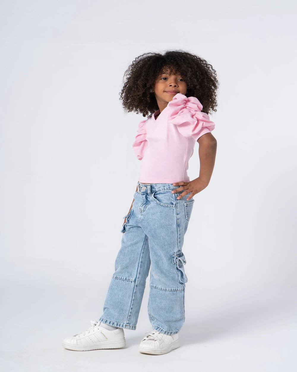 Combine Material Blouse - Venti