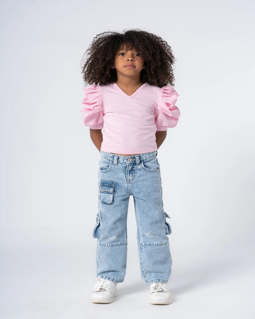 Combine Material Blouse - Venti