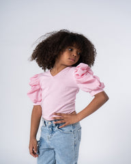 Combine Material Blouse
