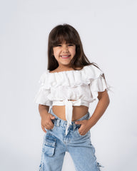 Offshoulder Ruffles Blouse