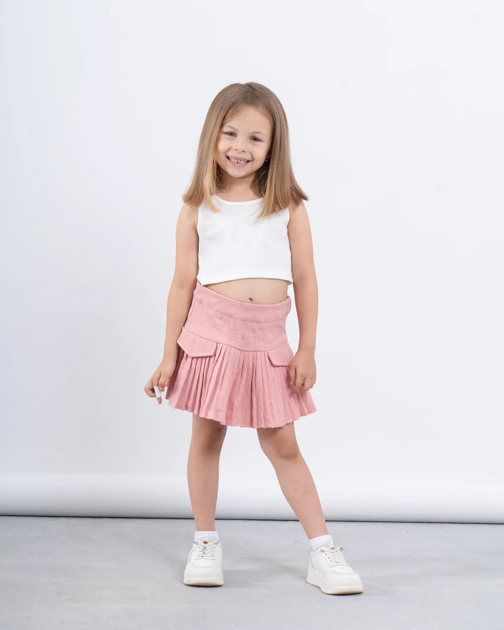 Pleated Skirt With Patch Pockets - Venti