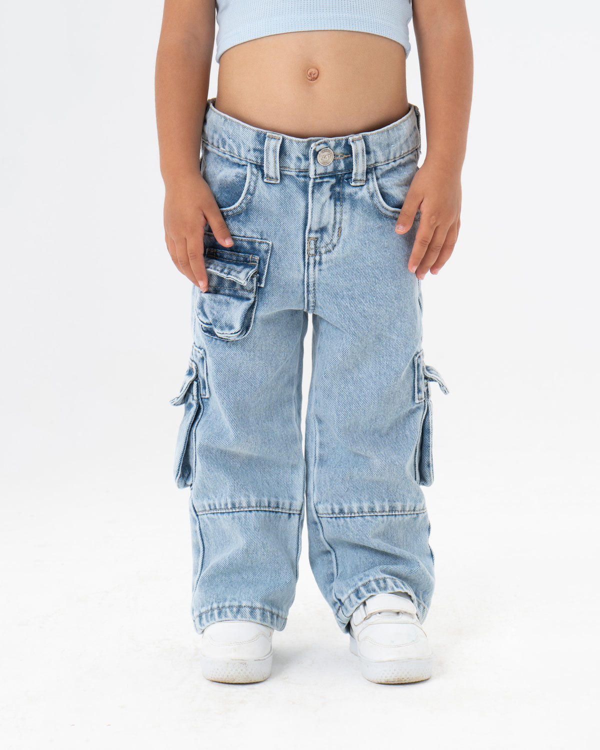 Denim Cargo Pants