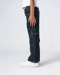 Denim Cargo Pants