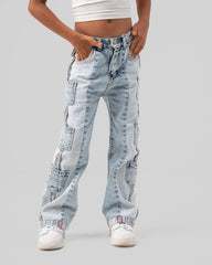 Denim Fade Pockets Pants