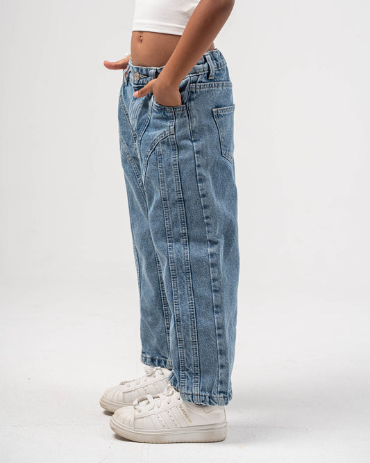 Lined Denim Pants