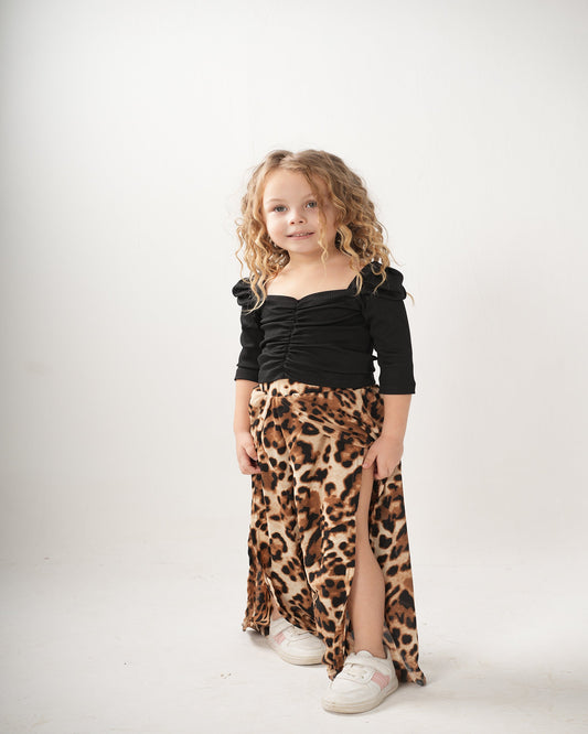 Leopard Open Slit Pants