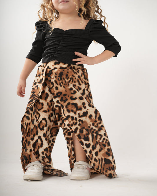 Leopard Open Slit Pants