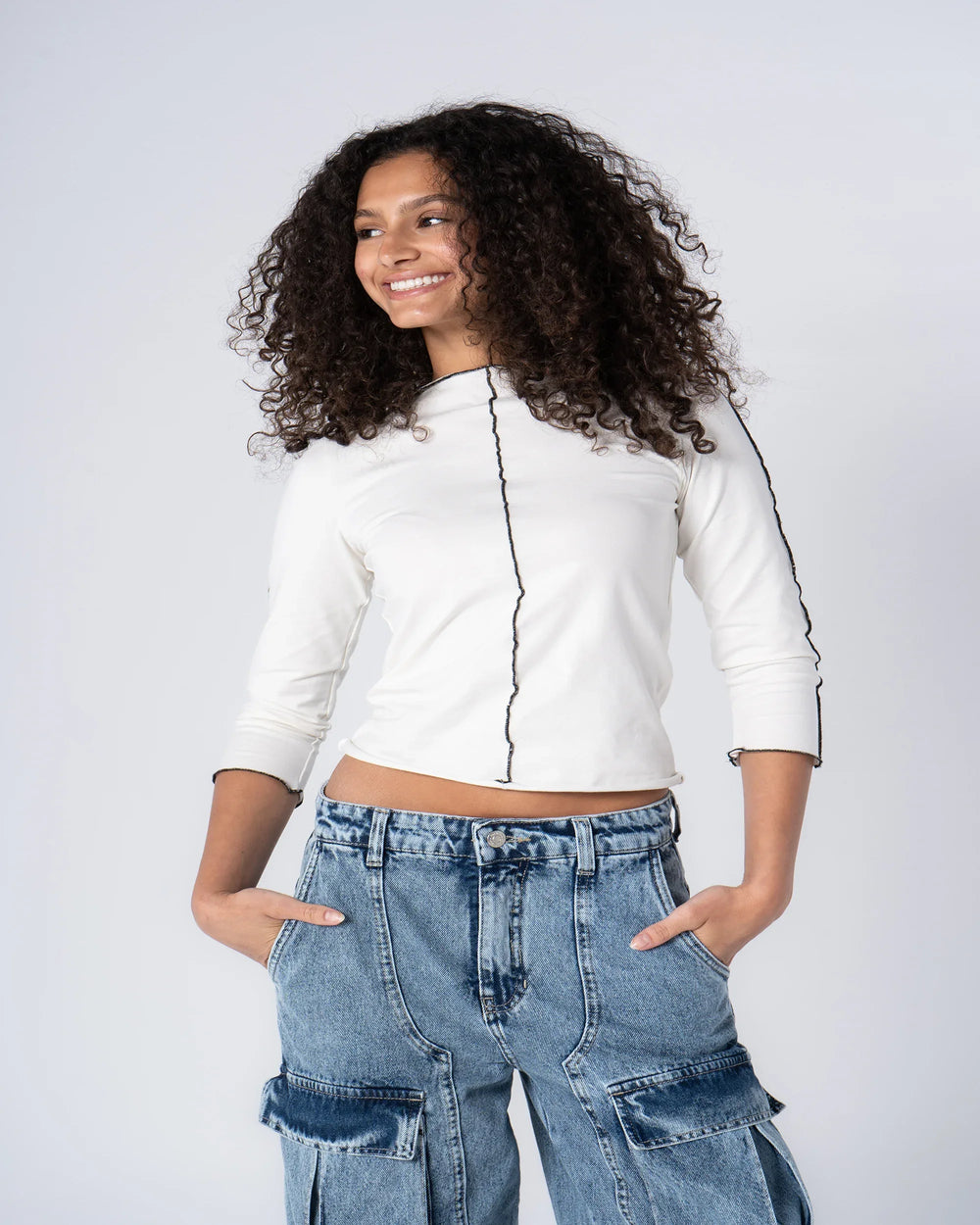 Contrast Stitch Top - Venti