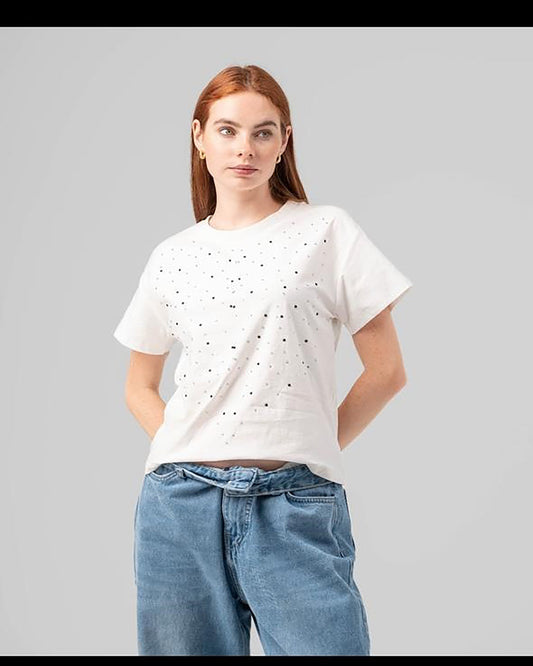 Rhinestone Embellished T-Shirt