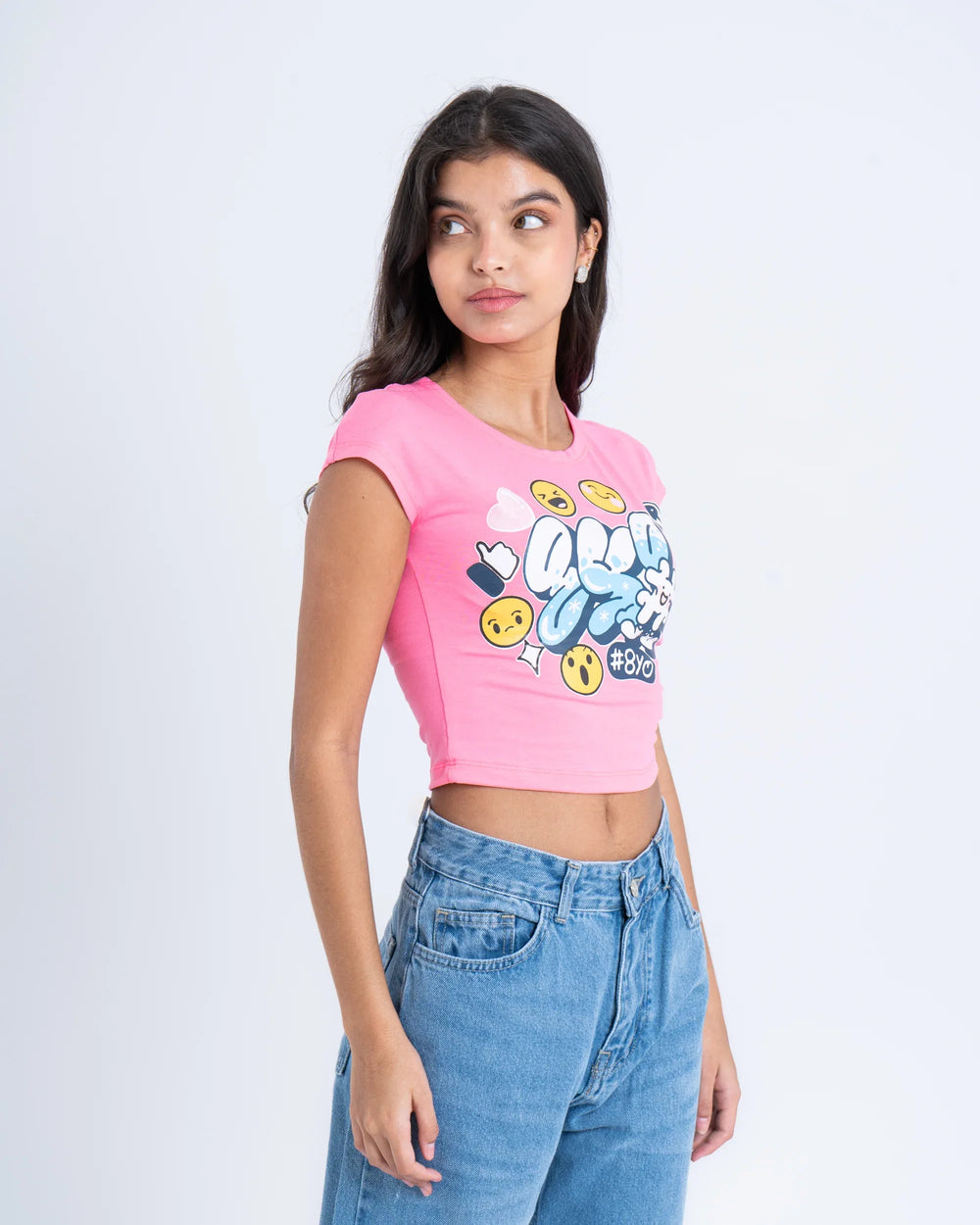 Graphic Print Crop T-Shirt - Venti