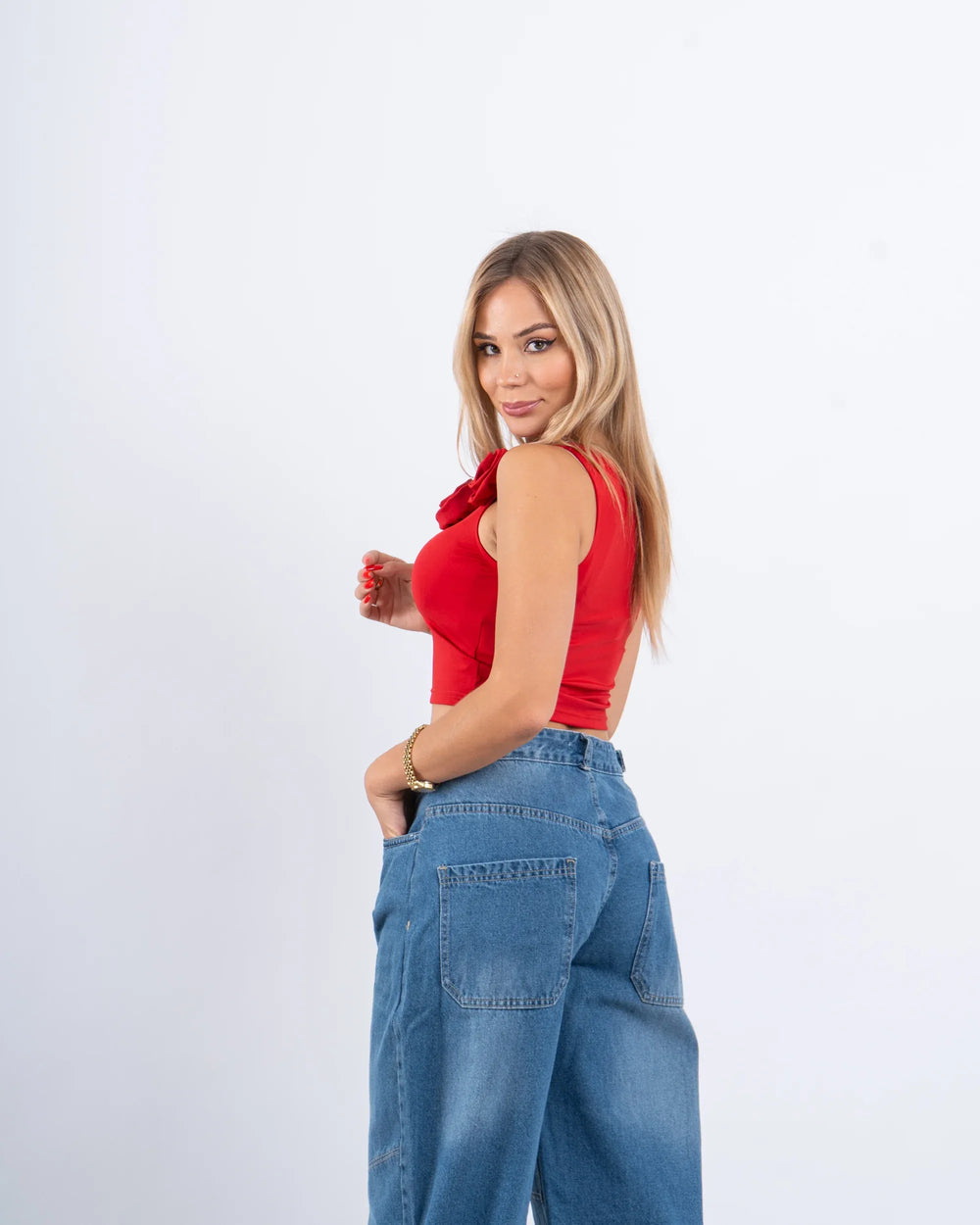 Floral Fitted Crop Top - Venti