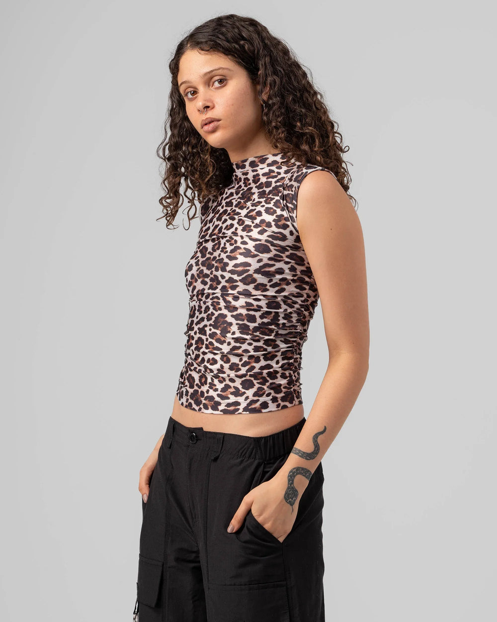 Leopard Print Sleeveless Top - Venti
