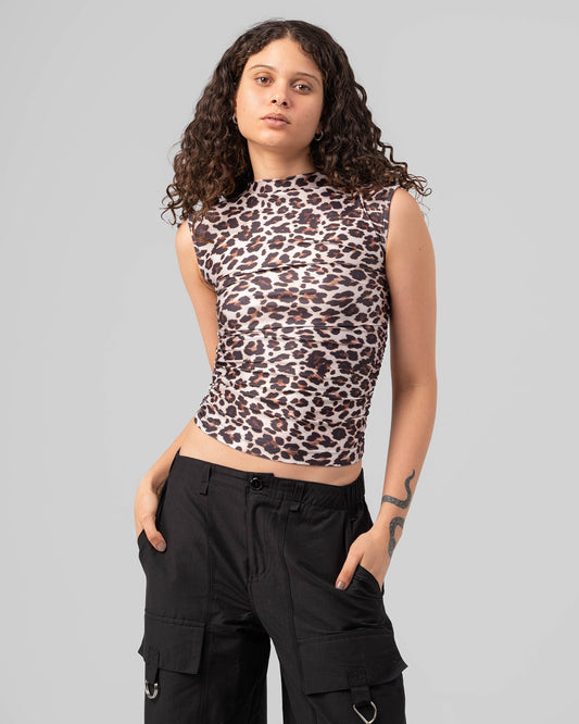 Leopard Print Sleeveless Top