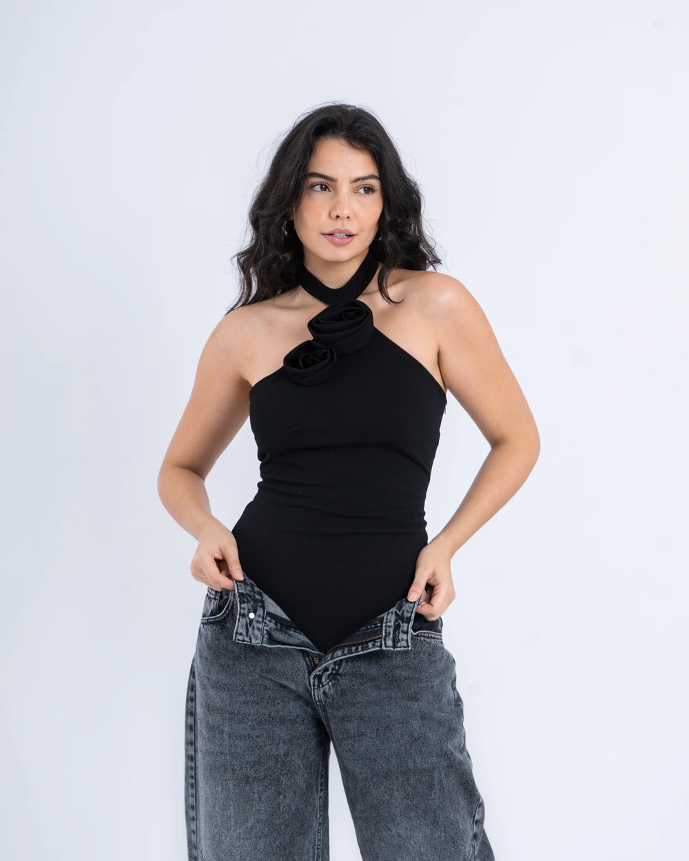 Floral Halter Neck Bodysuit - Venti