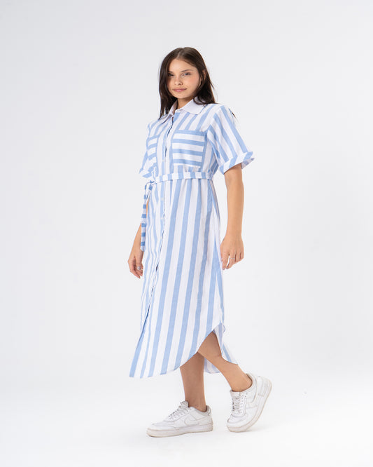 Stripe Shirt Dress