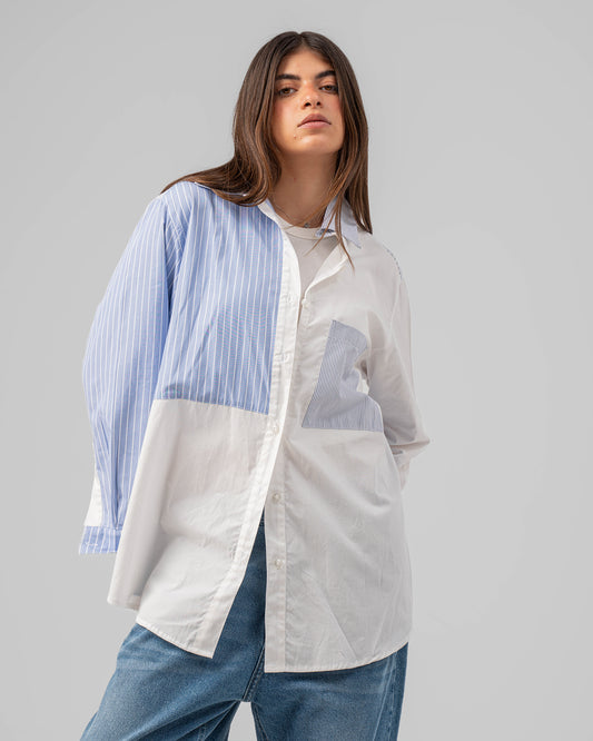 Patchwork Multi-Striped Shirt